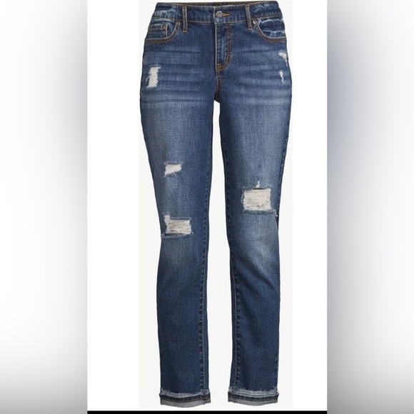 Sofia Vergara Jeans Women's Bagi,Mid Rise Boyfriend Distressed Jeans, Size 12 - Picture 4 of 8